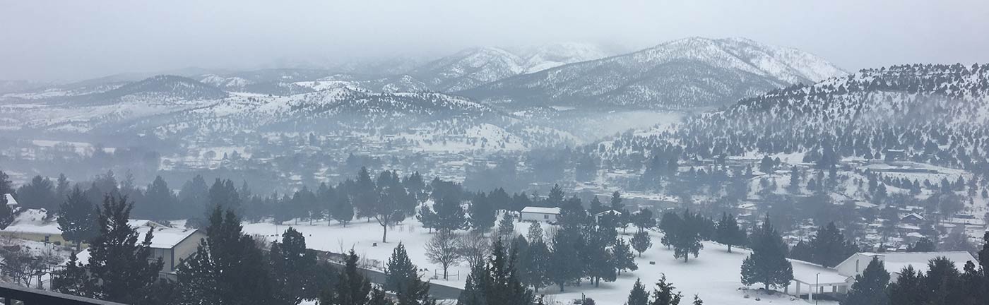 snowy, mountainous landscape